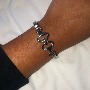Pure silver horse bridle bracelet